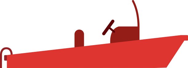 应急设计的孤立红船图片下载