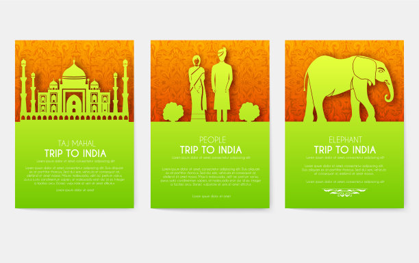 集印度乡村点缀旅游旅游理念图片下载