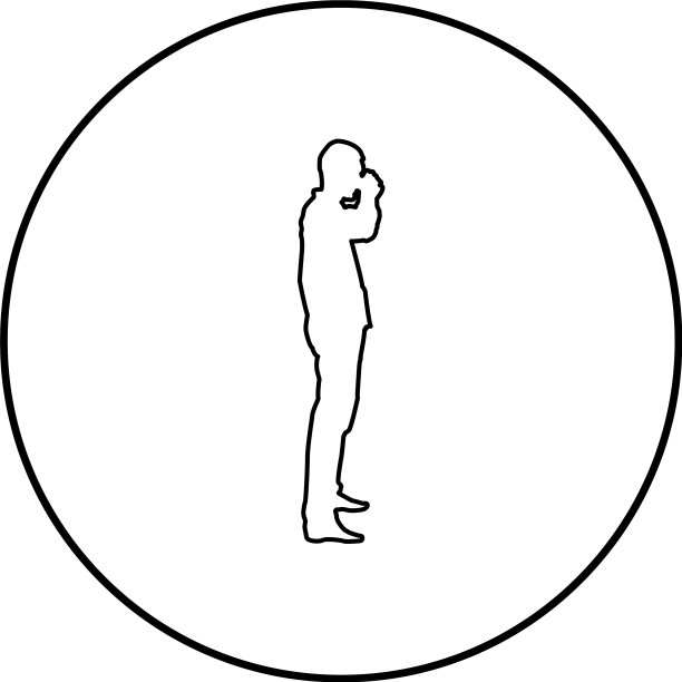 男人饮用从马克站图标轮廓黑色图片下载