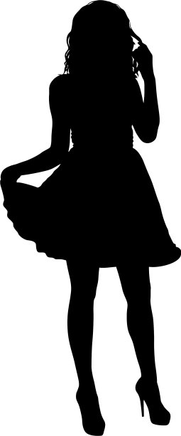 人们站在白色背景上的剪影图片下载