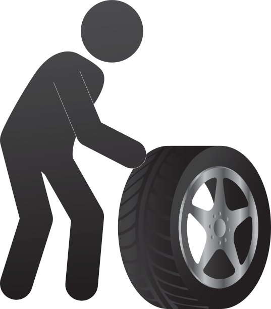 轮胎服务隔离图标图片下载