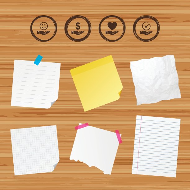 微笑和手的图标心滴答符号图片下载