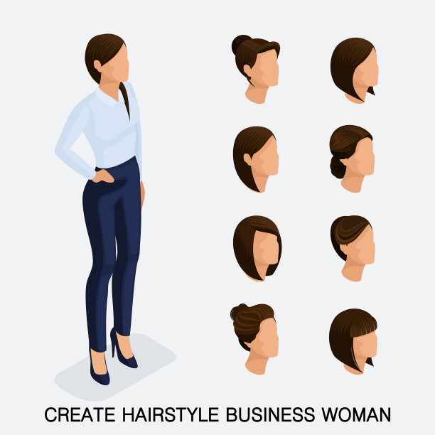 创建你的等距女性发型图片下载