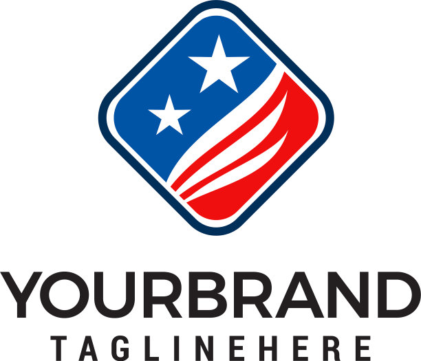 翼美国标志设计概念模板图片下载