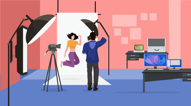 专业男子摄影师拍摄美丽图片下载