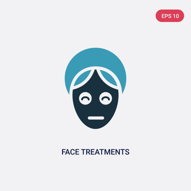 两种颜色的脸处理图标从用户的概念图片下载