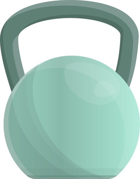 壶铃图标卡通风格图片下载