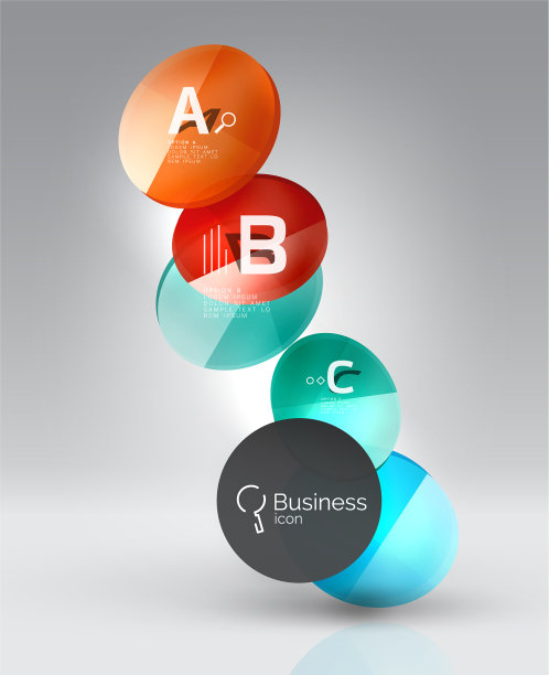 圆现代商业信息图设计图片下载