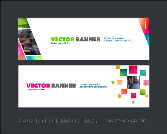 一套现代水平网站横幅图片下载