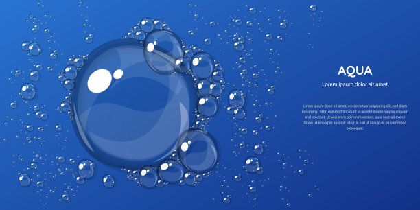 抽象泡沫水泡孤立在蓝色图片下载