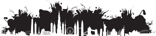 黑色城市飞溅图片下载