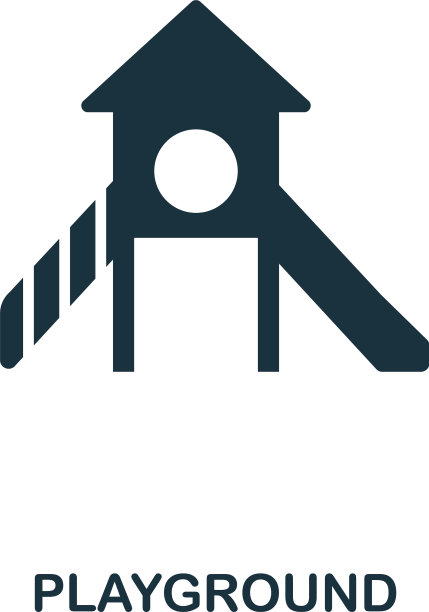 来自城市的游乐场图标单色风格设计图片下载