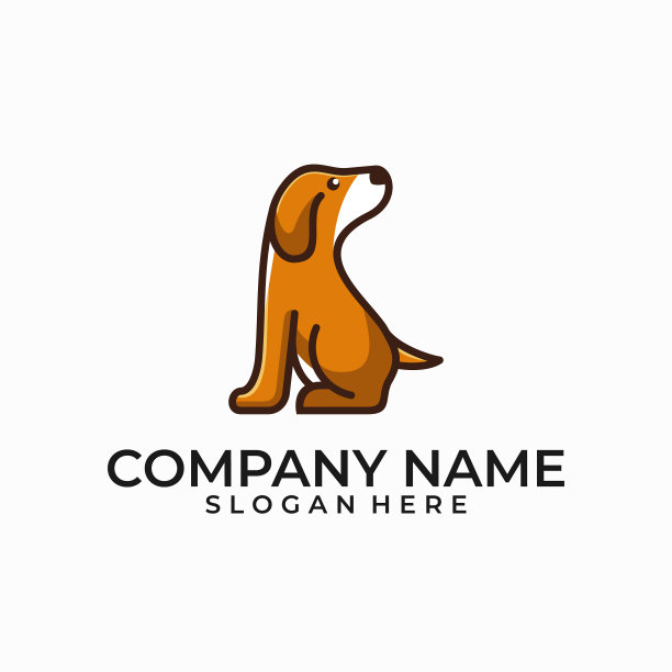 抽象的狗设计思想模板图片下载