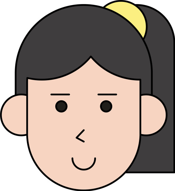 快乐女人卡通图标形象图片下载