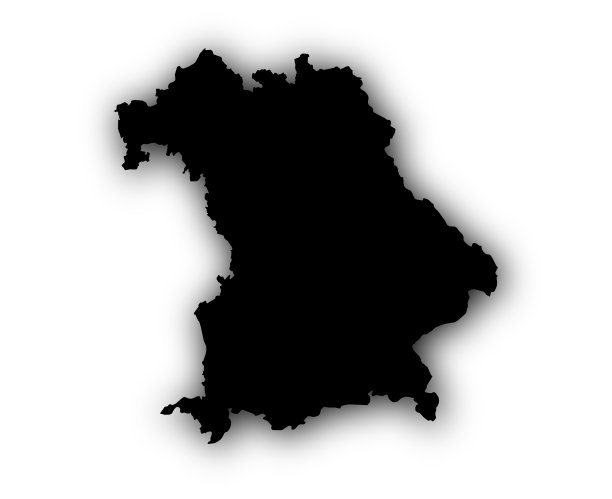 带有阴影的巴伐利亚地图图片下载