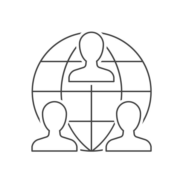 具有地球图标的全球业务团队合作图片下载