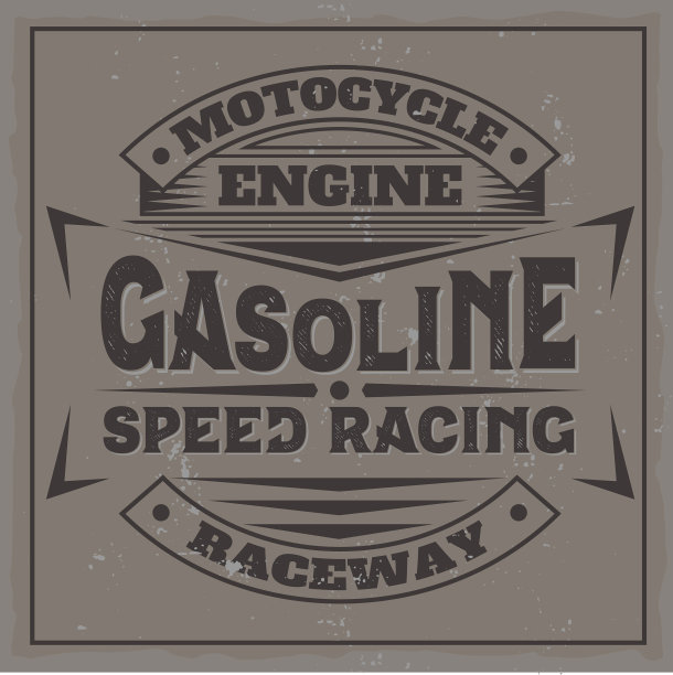 复古标签设计与字母组成图片下载