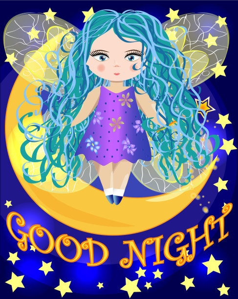 仙女坐在月亮上图片下载