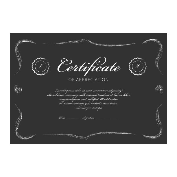 证书模板在复古风格图片下载