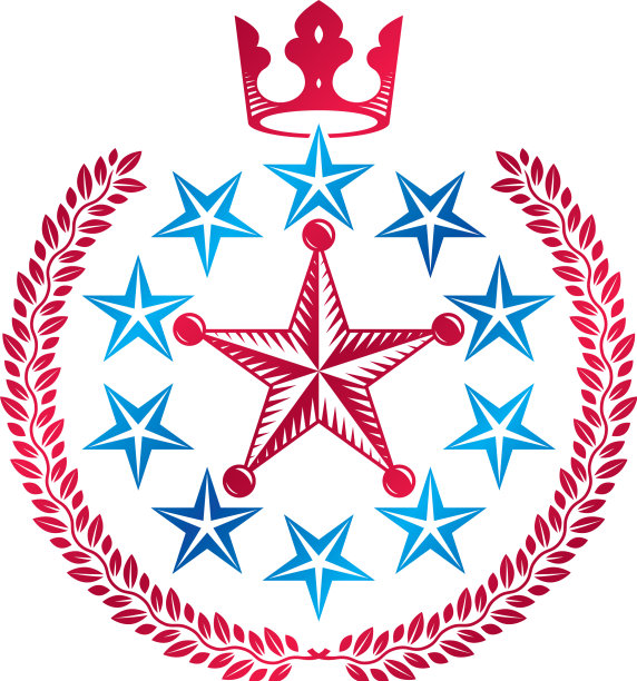 五角星会徽联合主题标志图片下载