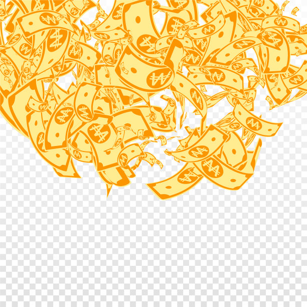 韩圆钞票凌乱地落在trans上图片下载