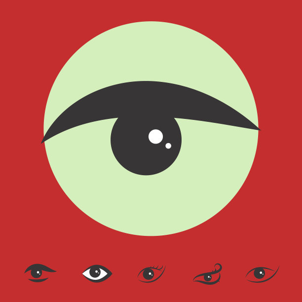 简单的眼睛图标隔离图片下载