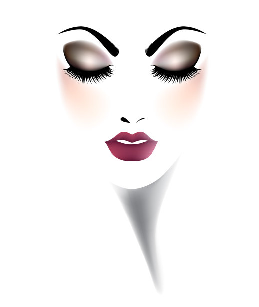 白色背景上的年轻美丽的女人图片下载