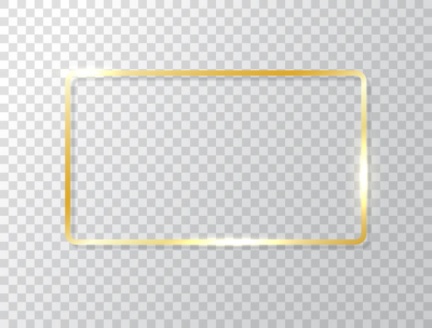 发光的框架孤立在透明的背景图片下载