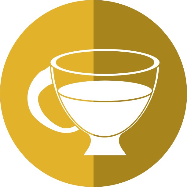 杯式浓缩热饮圈图标阴影图片下载