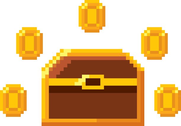 宝箱像素化图标图片下载