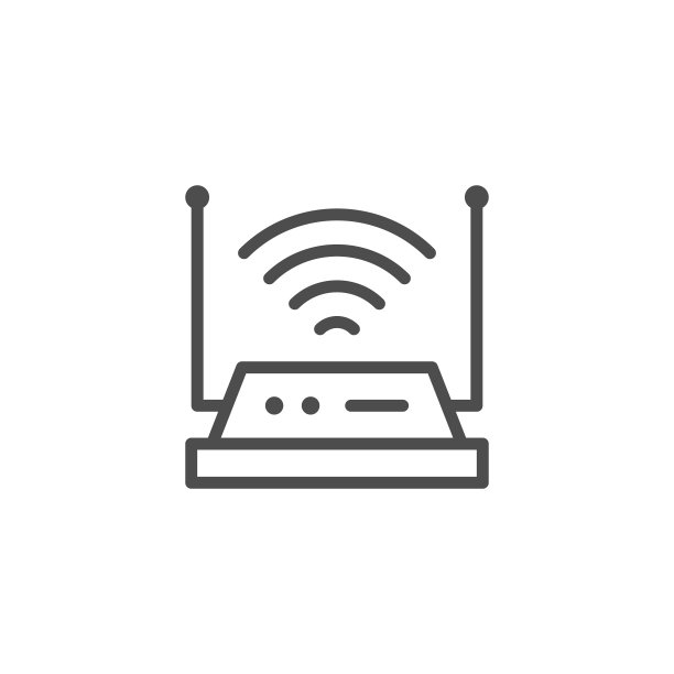 Wi-Fi路由器轮廓图标图片下载