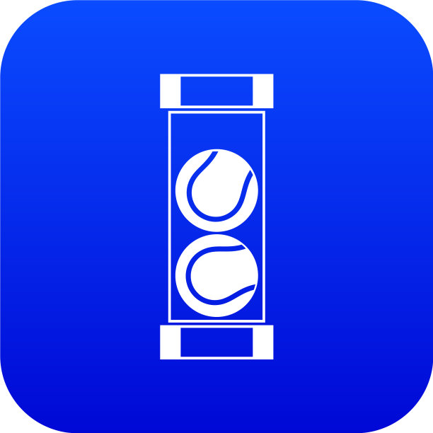 包装网球图标数码蓝色图片下载