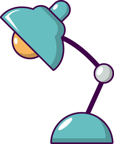 台灯图标卡通风格图片下载