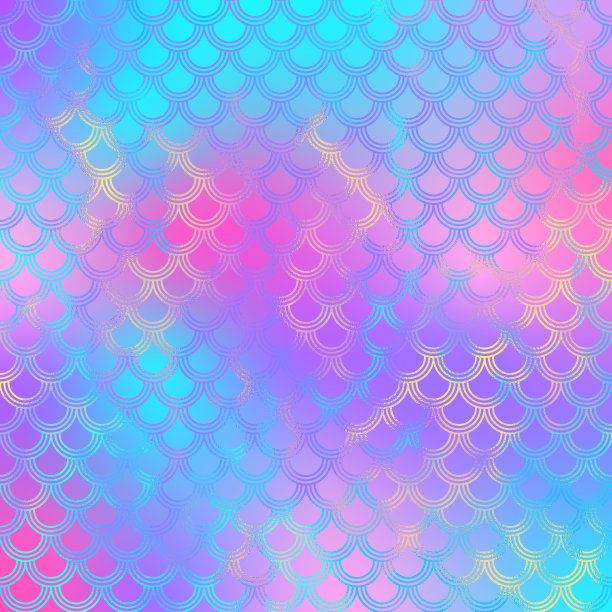 全息美人鱼缩放梯度背景图片下载