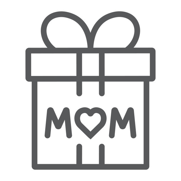 给妈妈的礼物线图标礼物和节日妈妈图片下载