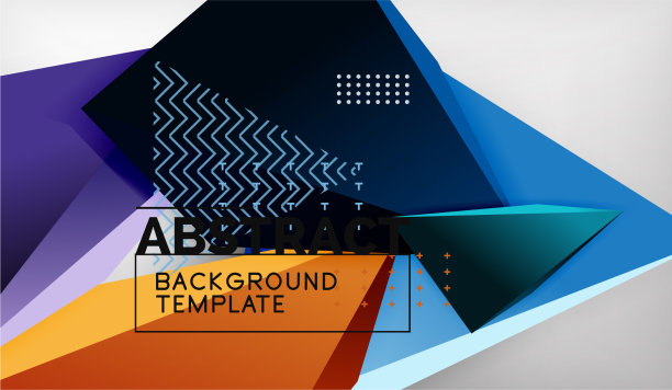 抽象颜色三角形几何背景图片下载