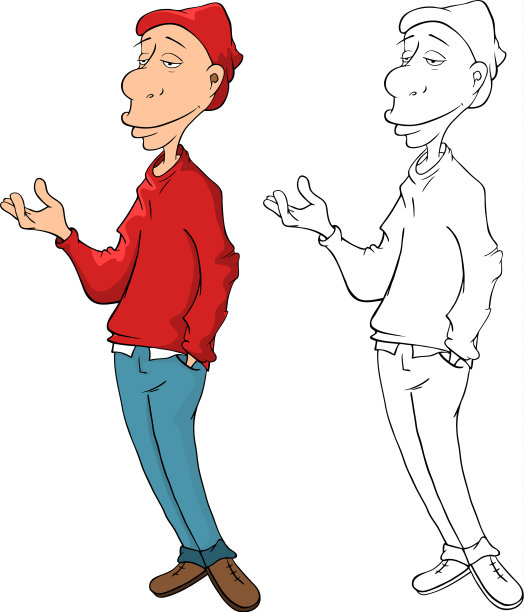 可爱的男人卡通人物图片下载