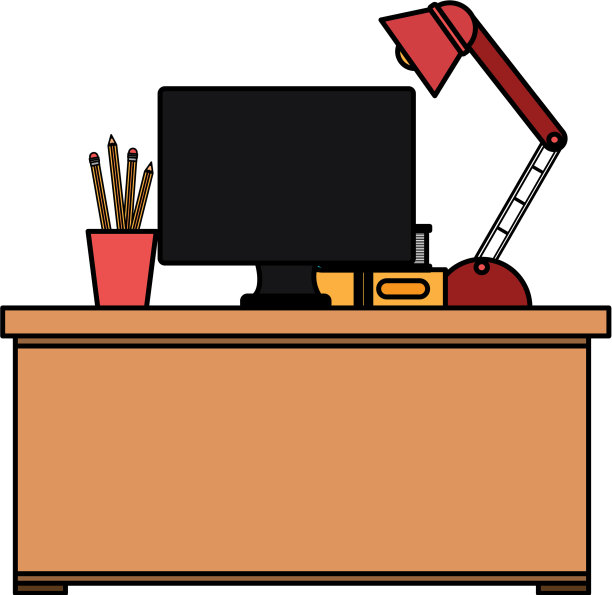 办公室工作场所与书桌和桌面场景图片下载