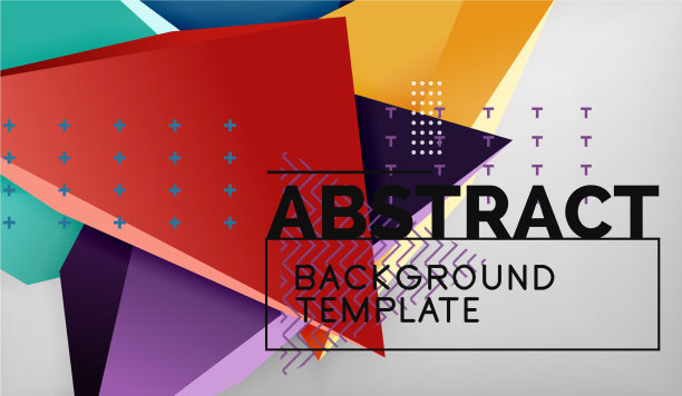 抽象颜色三角形几何背景图片下载