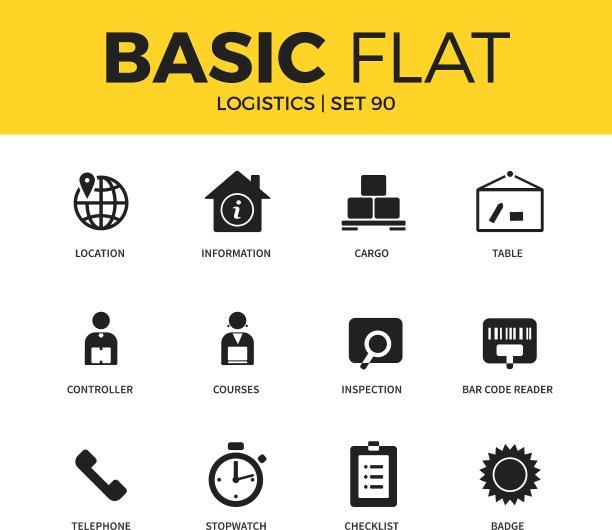 物流图标的基本设置图片下载