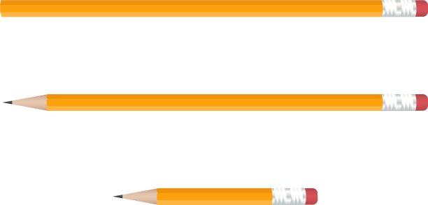 黄色铅笔放在白色背景上图片下载