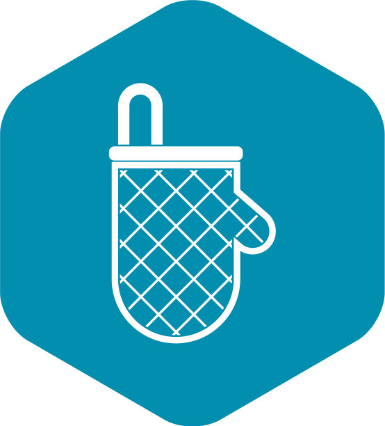 厨房防护手套图标简约风格图片下载