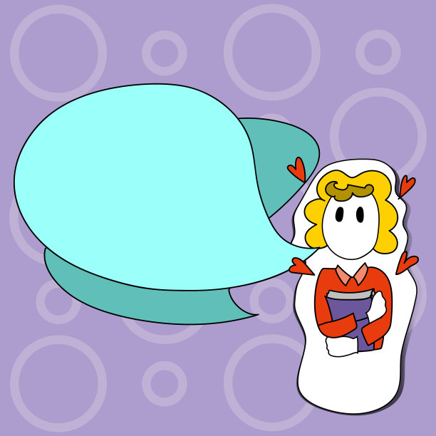 女孩拿着一本书的贴纸图片下载