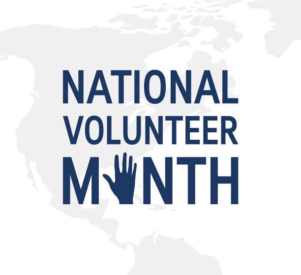 全国志愿者月理念扁平化风格图片下载