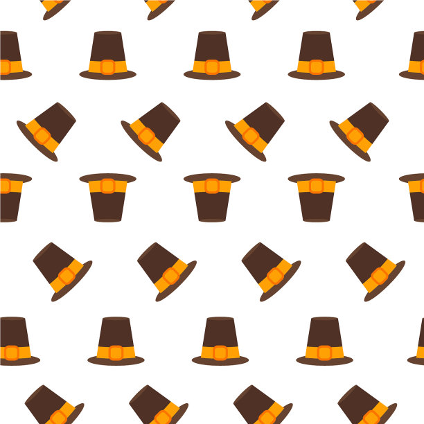 感恩节符号无缝图案图片下载