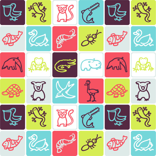 手绘图标设置-动物4图片下载