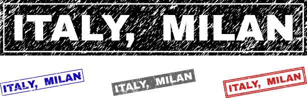 Grunge意大利米兰纹理矩形水印图片下载