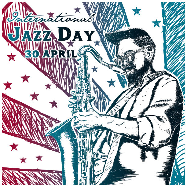 国际爵士日背景图片下载