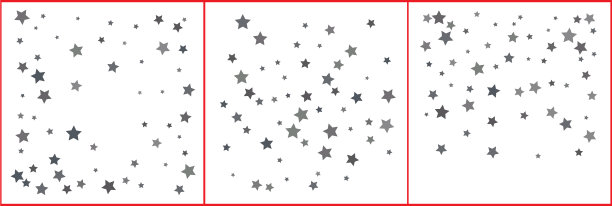 银色星形五彩纸屑点缀在白色背景上图片下载