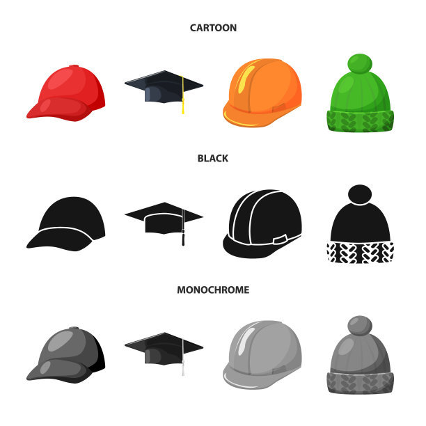 设计服装和帽子的图标套图片下载